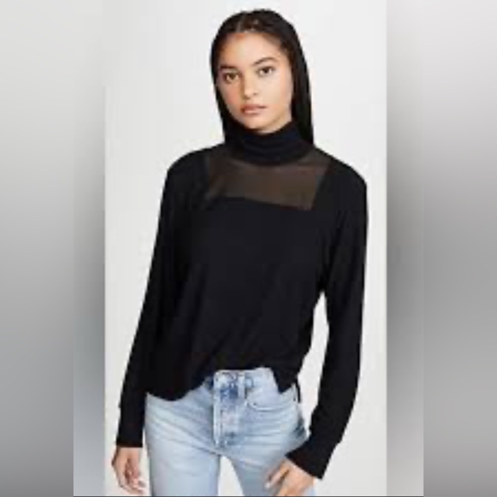 Lna Lyra Brushed Turtleneck Top